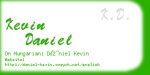 kevin daniel business card